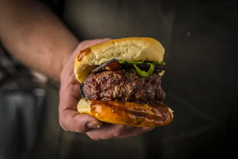Grilled Jalapeno Stuffed Bison Burger