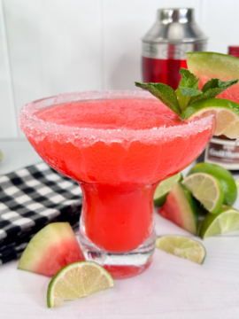 Frozen Watermelon Margarita Cocktail Recipe