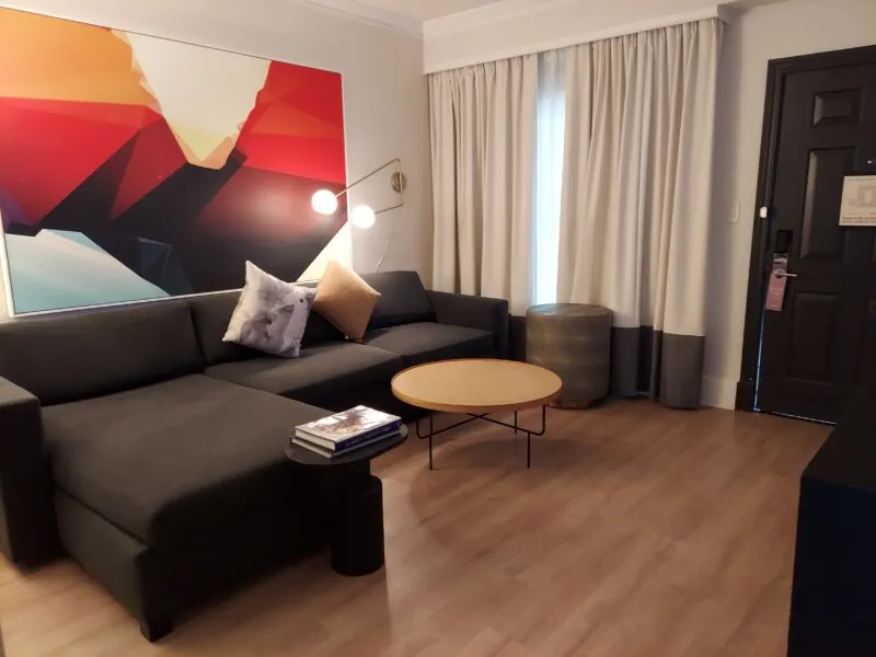 Separate hotel space from bed