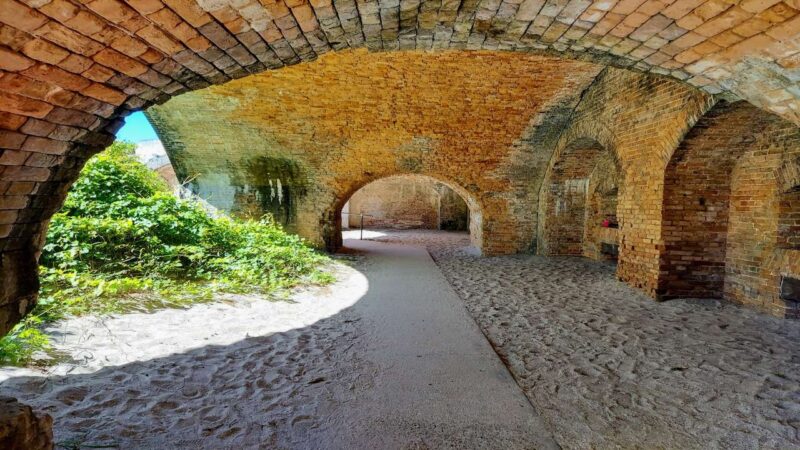 Archways of Fort Pickens at Gulf Islands National Seashore. 
Things to see in Pensacola Florida