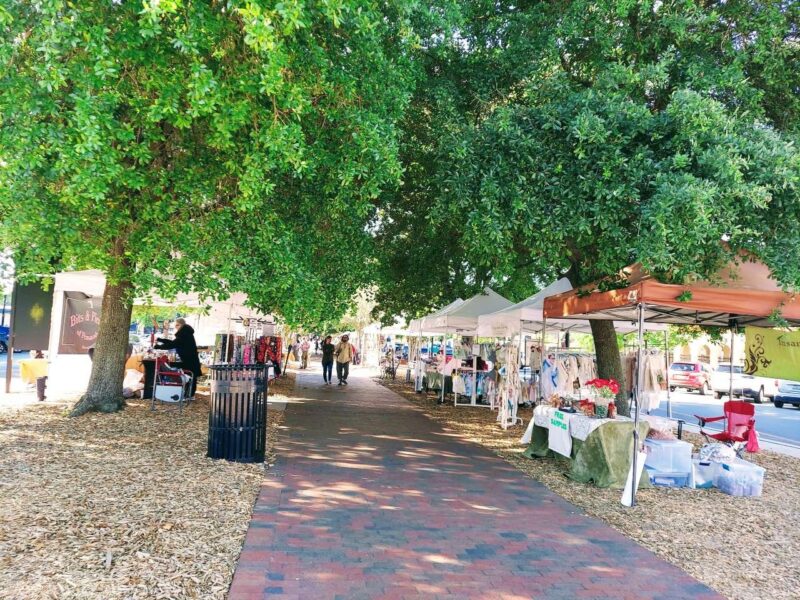 Outdoor Market along a tree-lined path
Palafox Market Pensacola
