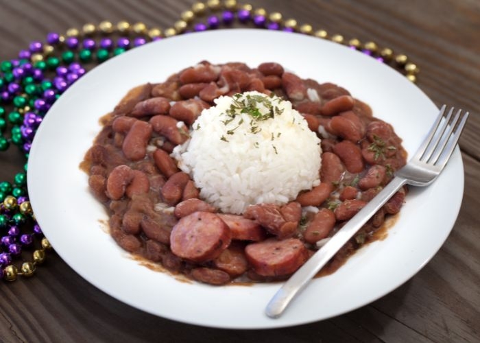 New Orleans food: red beans and rice