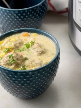 Instant Pot Cheesy Meatball Soup Recipe