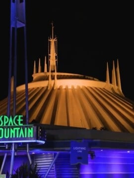 Space Mountain at Night.