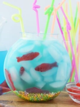 Blue Non-Alcoholic Fish Bowl Punch