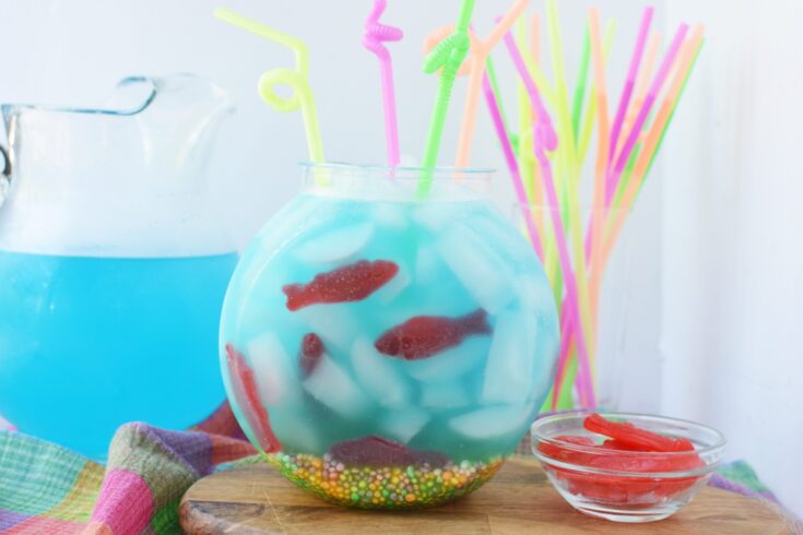 Blue Non-Alcoholic Fish Bowl Punch