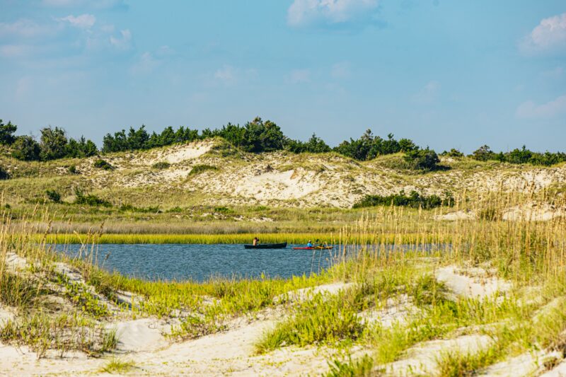 Fishing at Hammocks Beach State Park is a popular recreational activity.