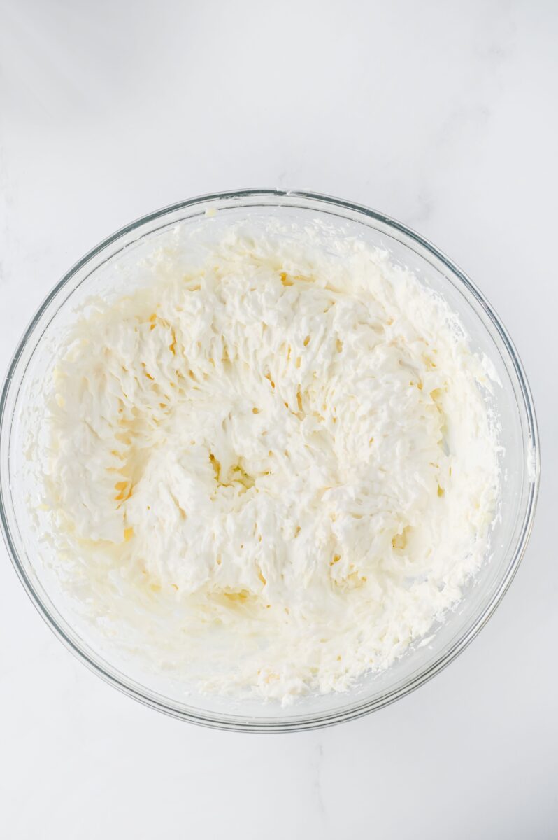 Mixing the Piña Colada creamy filling