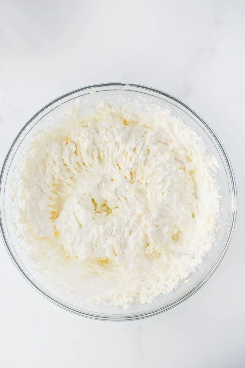 Mixing the Piña Colada creamy filling