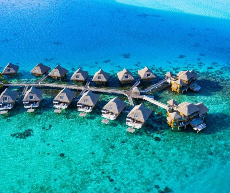 Overwater bungalows in the U.S.