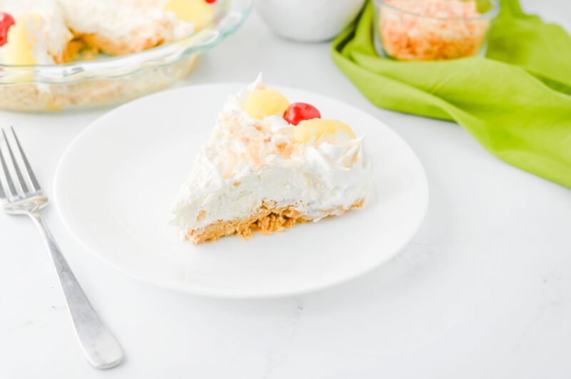 Slice of Pie on white plate