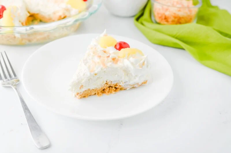 Slice of Pie on white plate