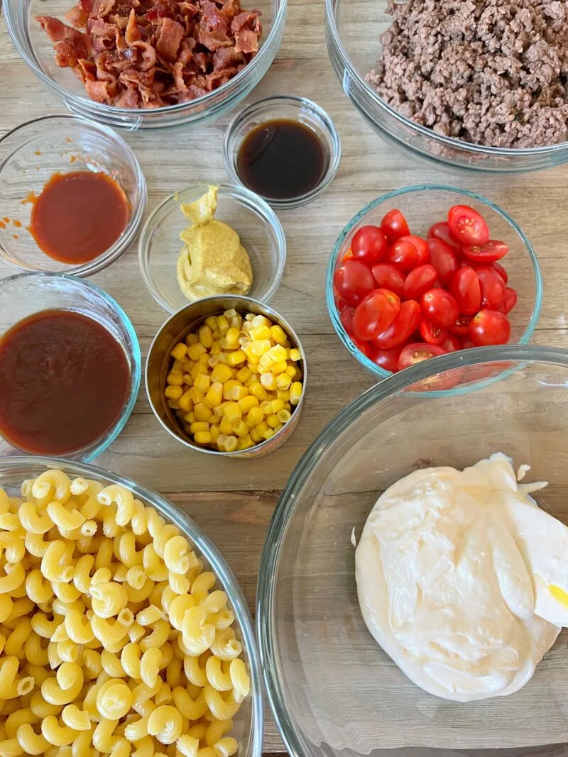 Cowboy Pasta Salad Ingredients