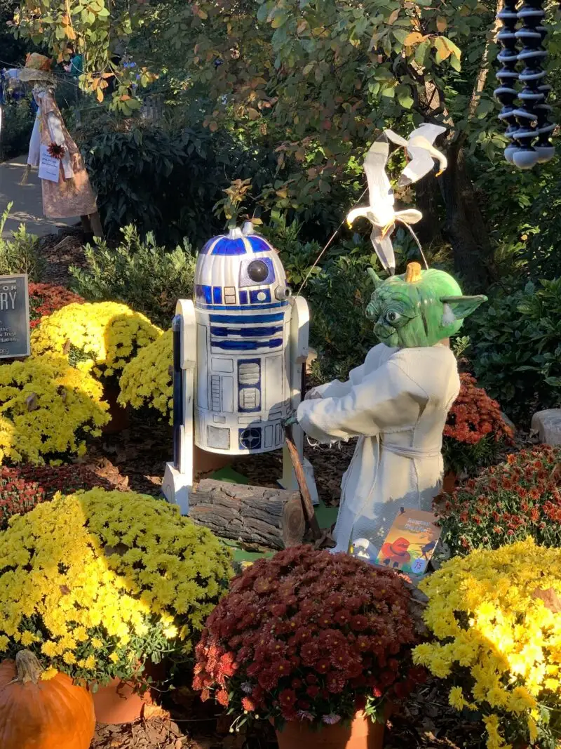 Fall scarecrow event at the garden