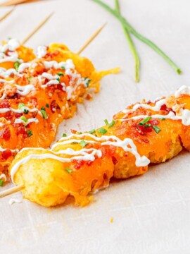 Loaded Tater Tot Skewers Recipe