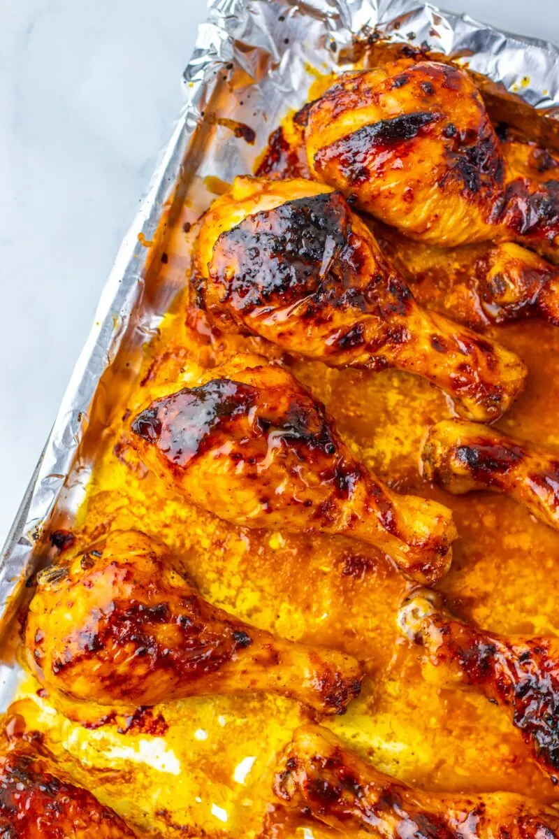 Chicken legs fresh out of oven