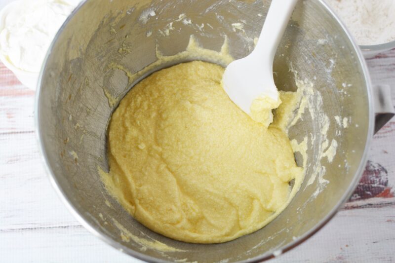 Mixed wet ingredients together in the bowl
