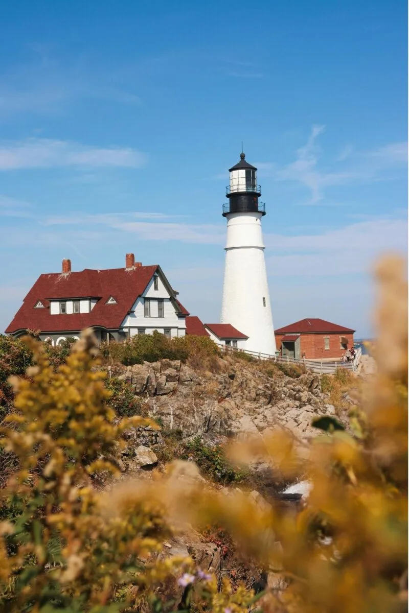 The Portland lighthouse in Maine, just one of 17 great things to see in the state of Maine.