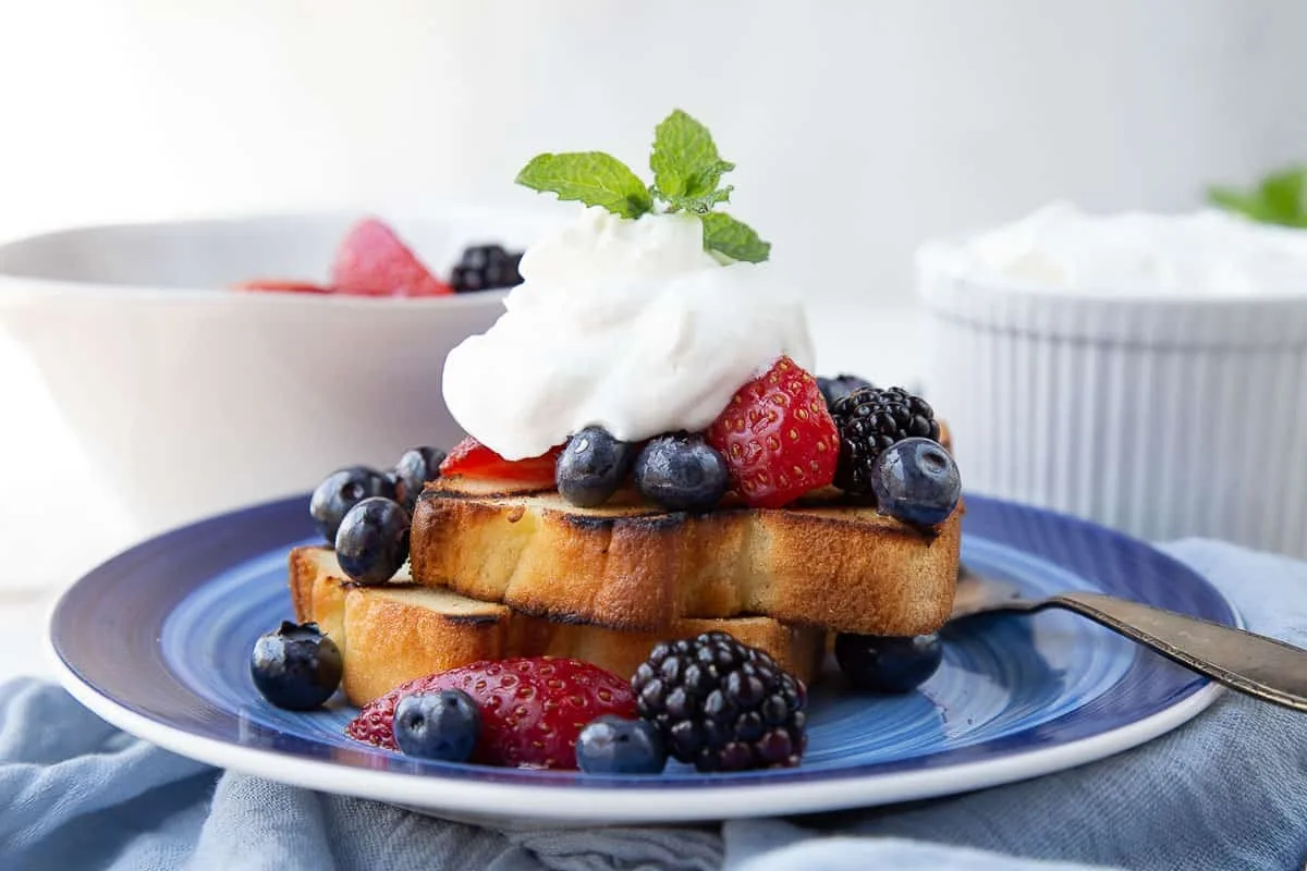 Grilled Pound Cake with Berries