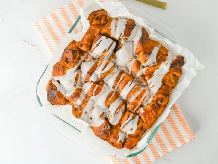 Pumpkin Cinnamon Roll Casserole