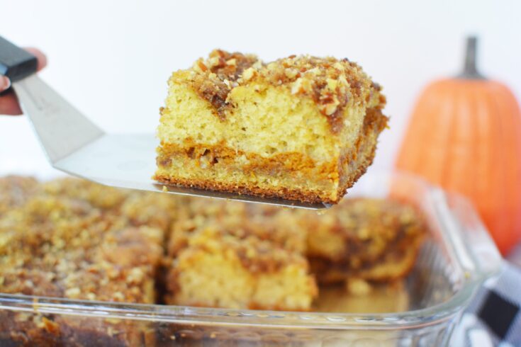 Pumpkin Streusel Coffee Cake recipe made with sour cream.