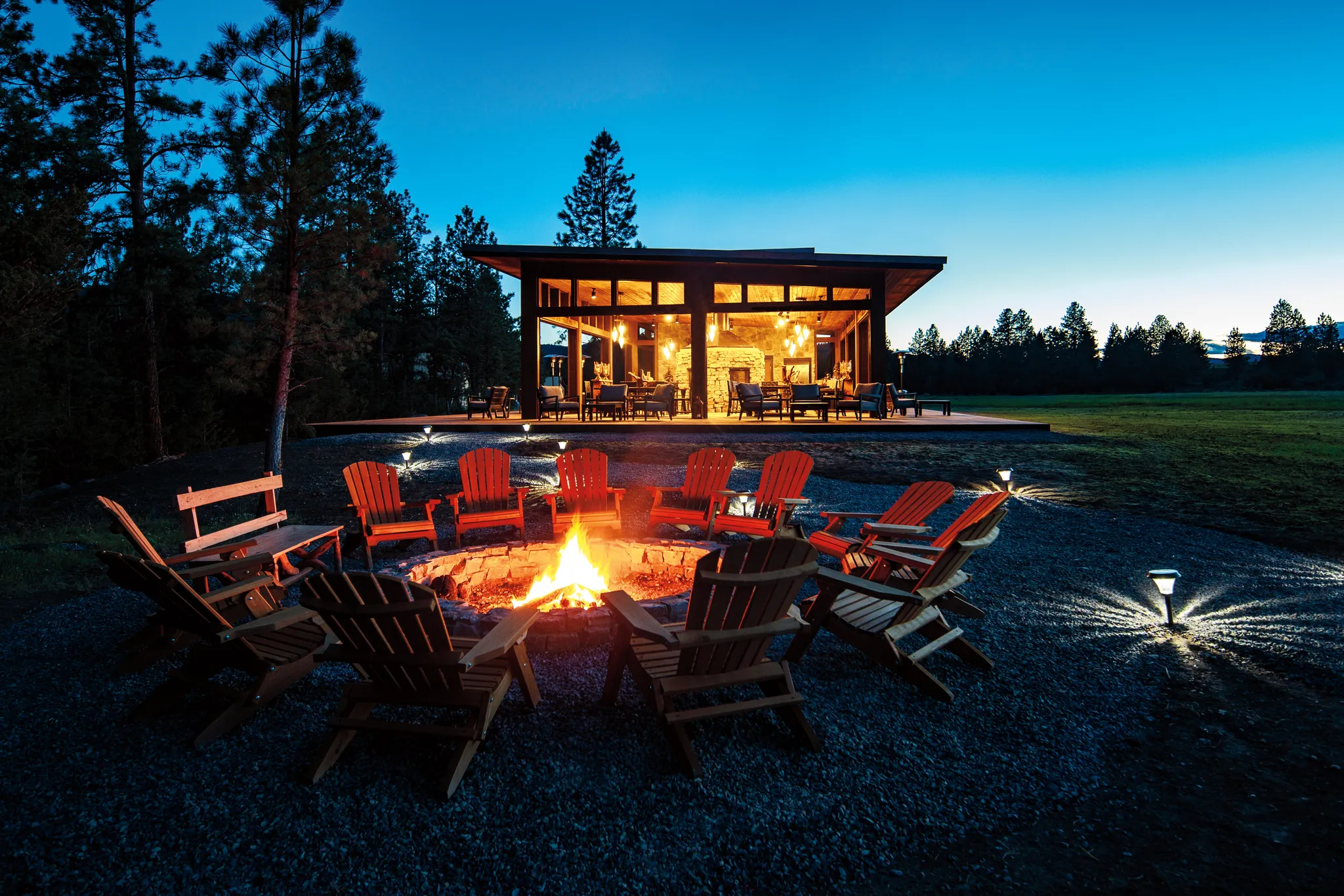 Resort at Paws Up outdoor fire