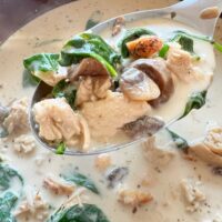 Chicken and mushroom florentine soup recipe