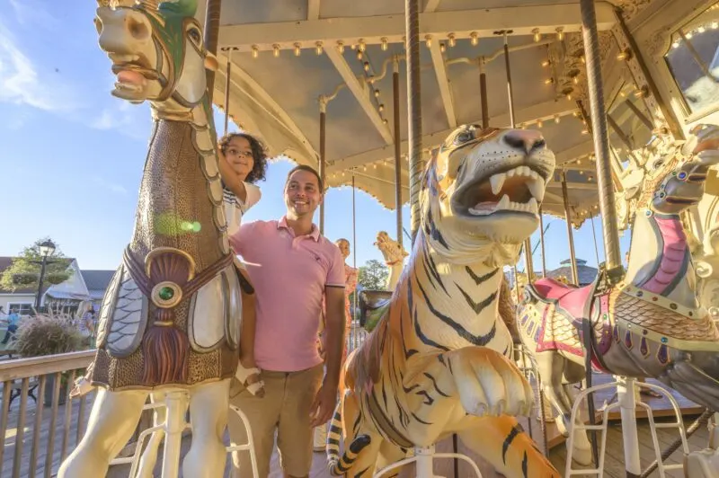 Ride the carousel at Barefoot Landing with the kids
