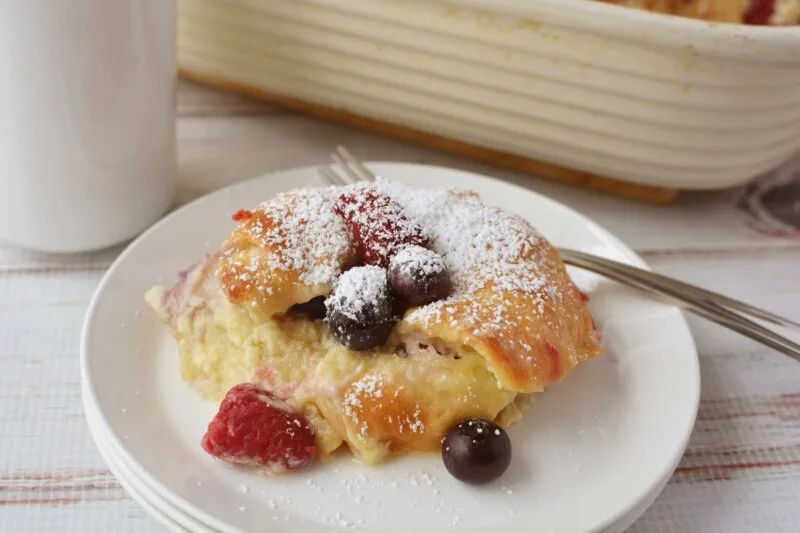 Croissant Brunch Casserole is a crowd-pleaser