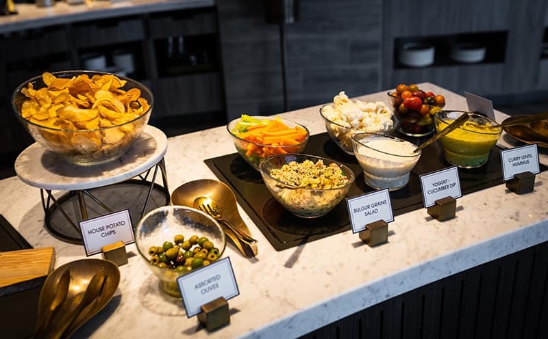 Club level buffet at Disney