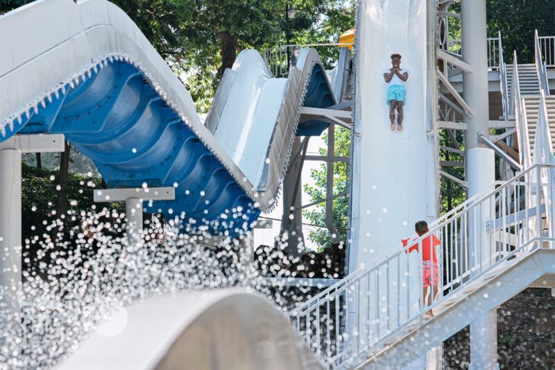 Water slides at Fins up Waterpark