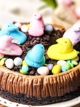 Easter Chocolate Oreo Cheesecake