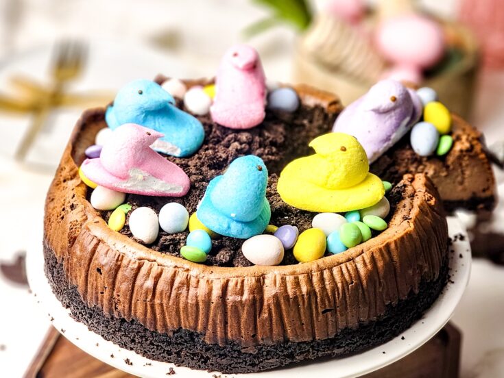 Easter Chocolate Oreo Cheesecake