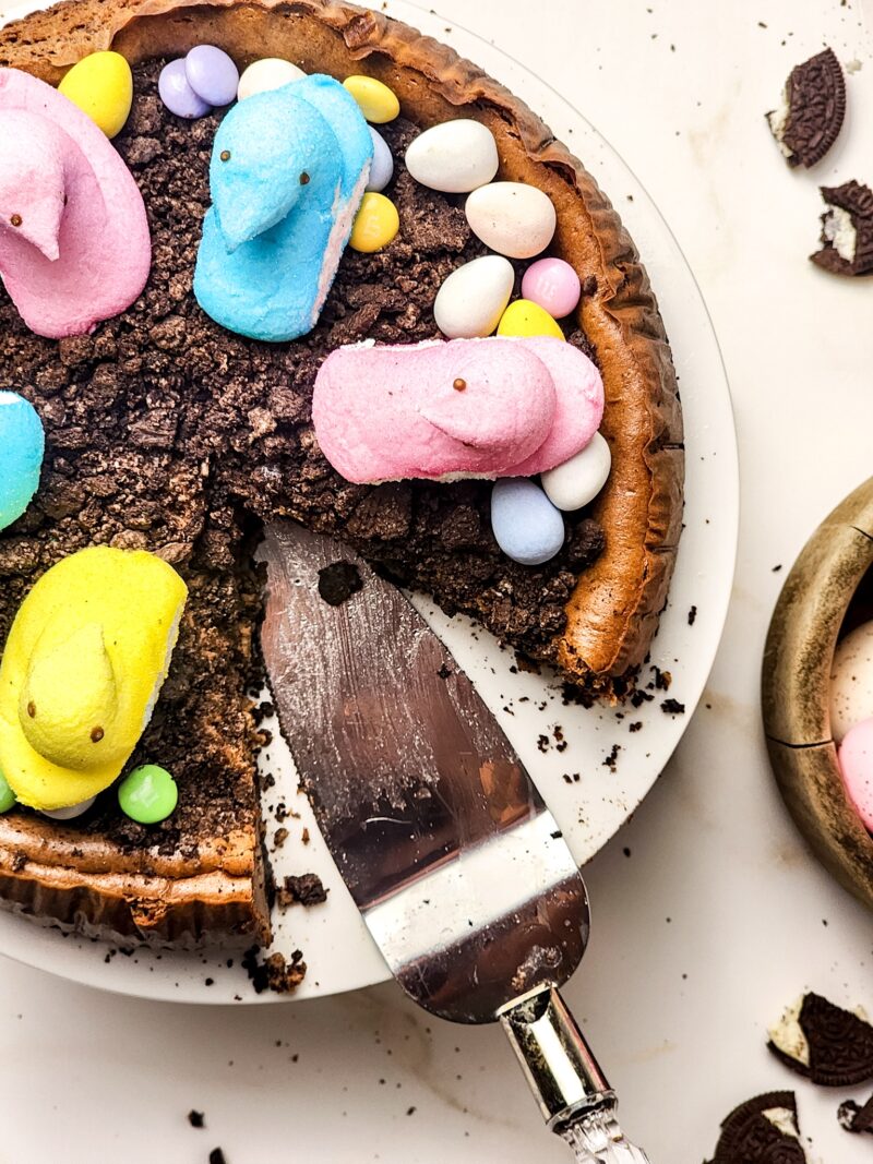 Easter Chocolate Oreo Cheesecake