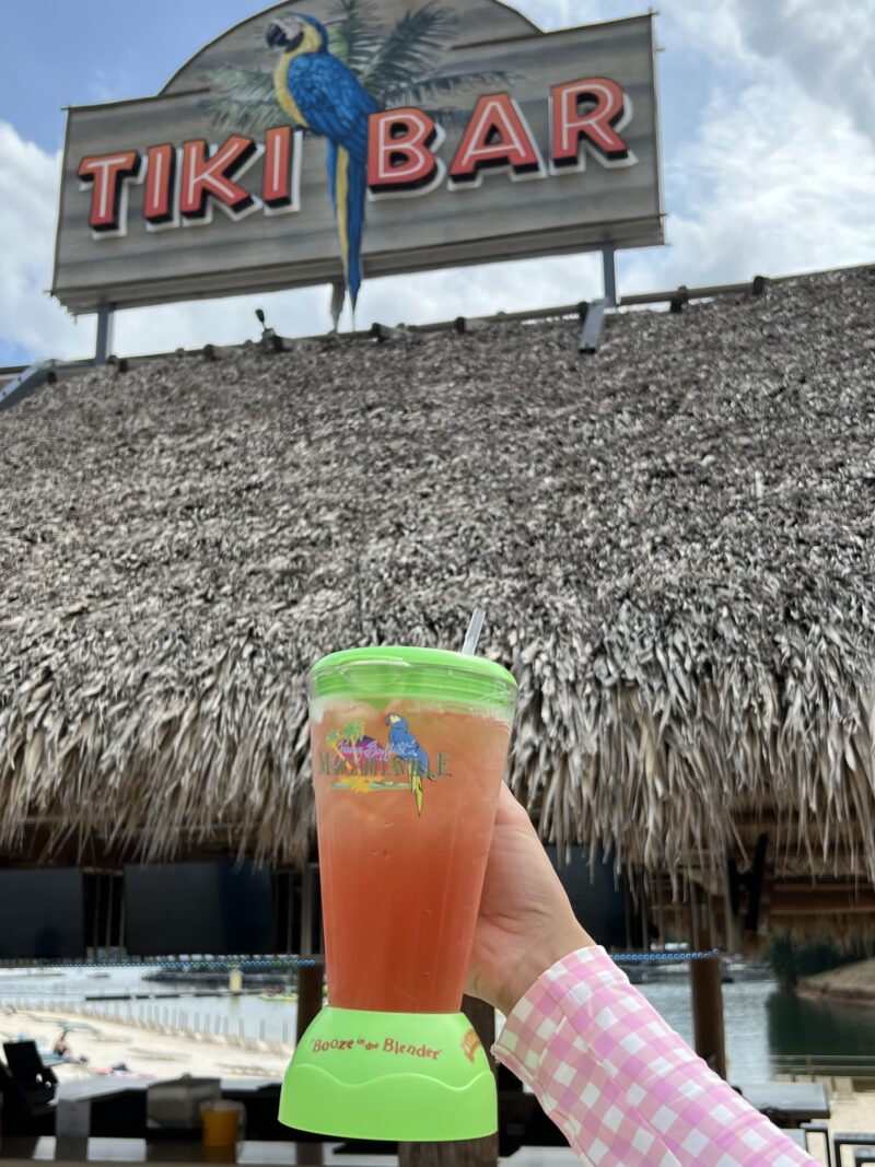 Tiki drinks at Margaritaville Fins Up Water Park