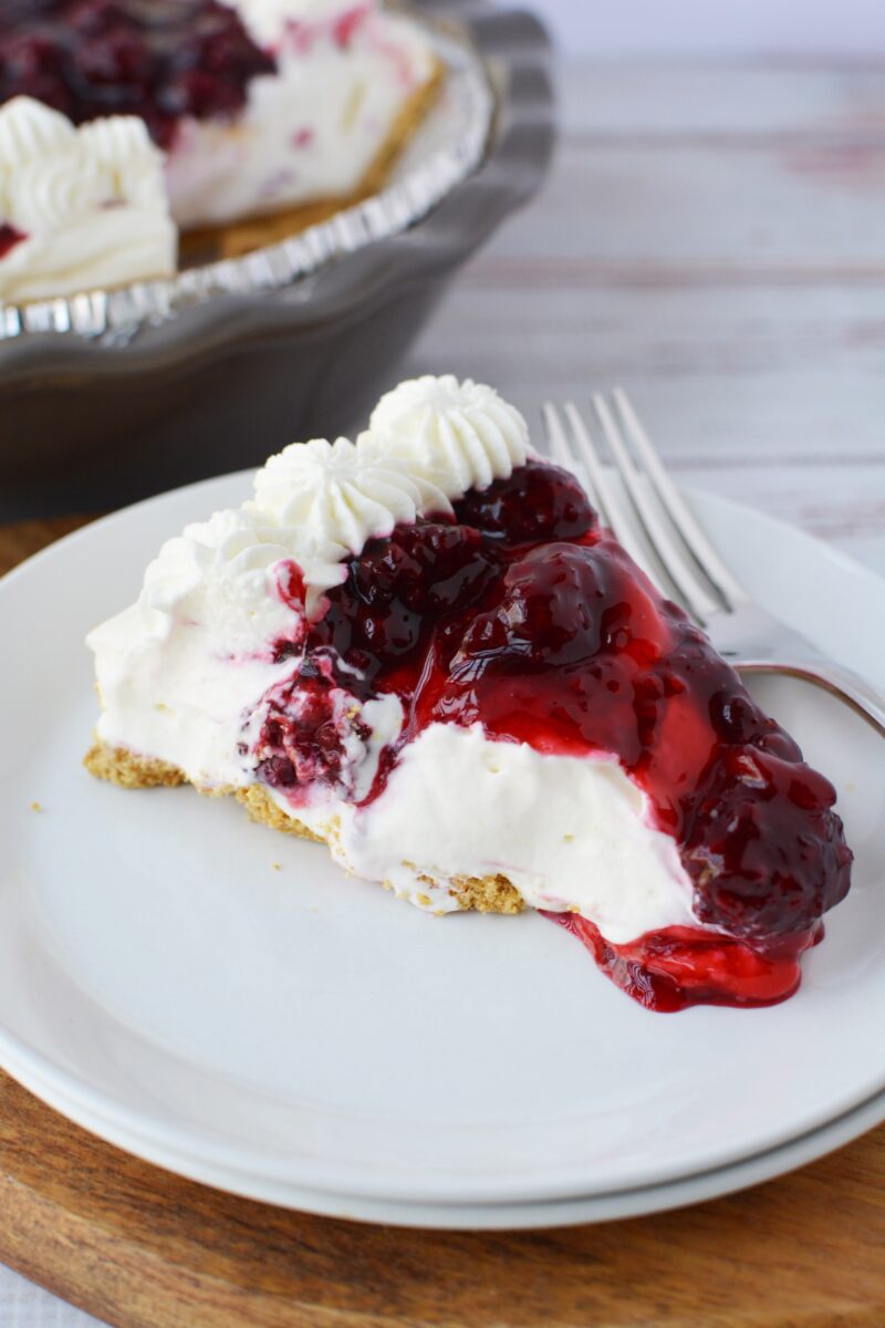 Slice of Blackberry Cream Pie