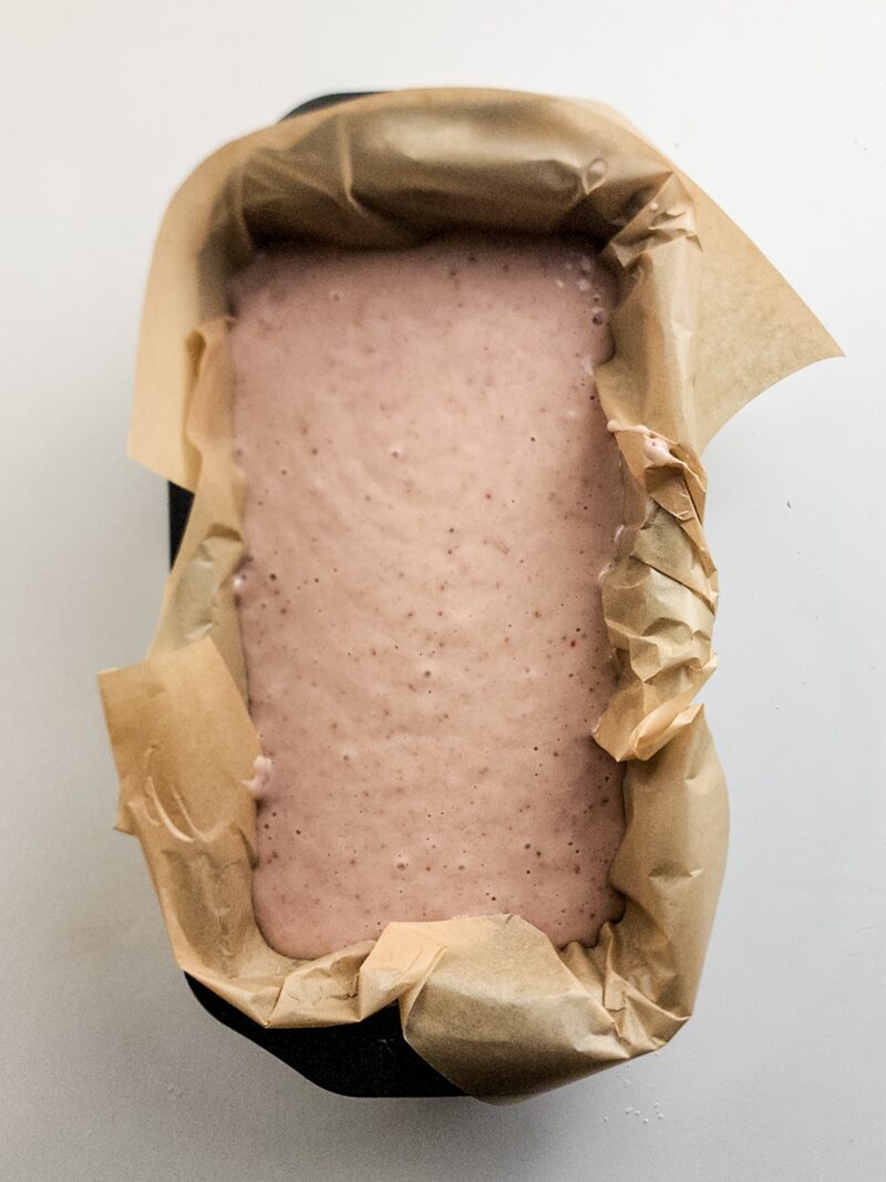 Ready to bake the strawberry loaf cake