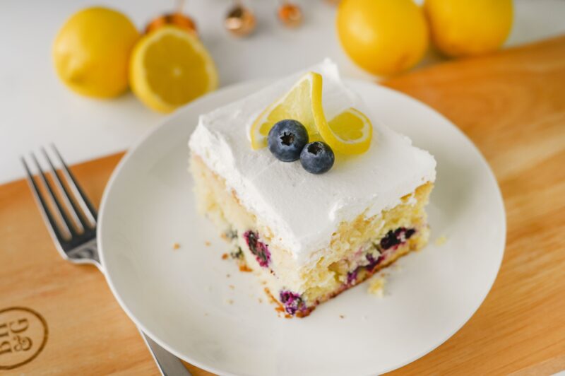 How to make a Lemon Blueberry Poke Cake from scratch