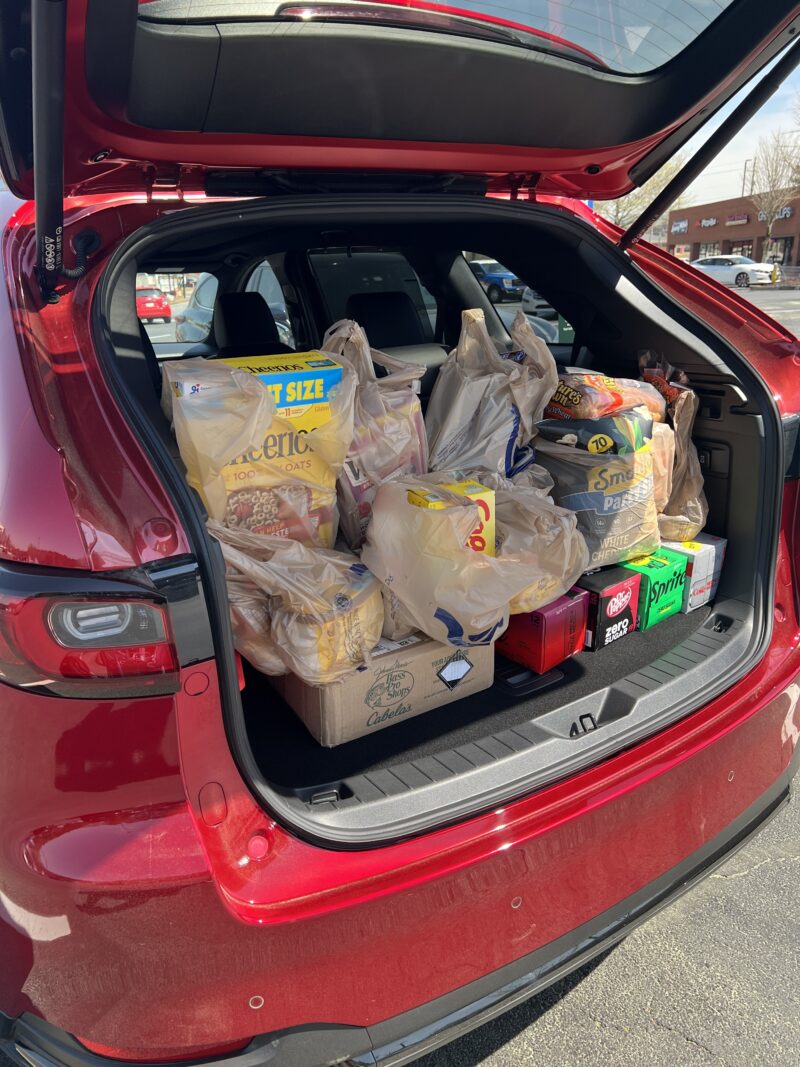 Trunk space in the Mazda Cx-90