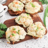Hot Shrimp and Cheese Toast Appetizer