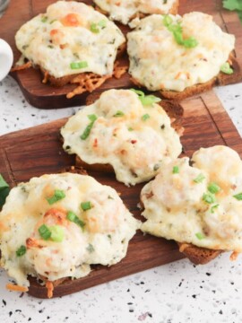 Hot Shrimp and Cheese Toast Appetizer