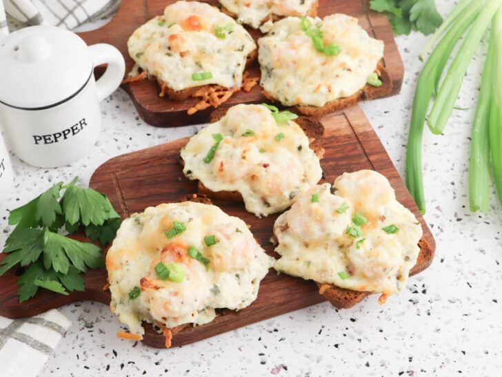 Hot Shrimp and Cheese Toast Appetizer