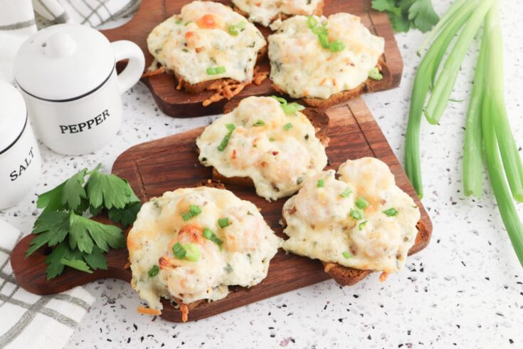 Hot Shrimp and Cheese Toast Appetizer