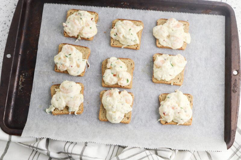 Top with shrimp mixture