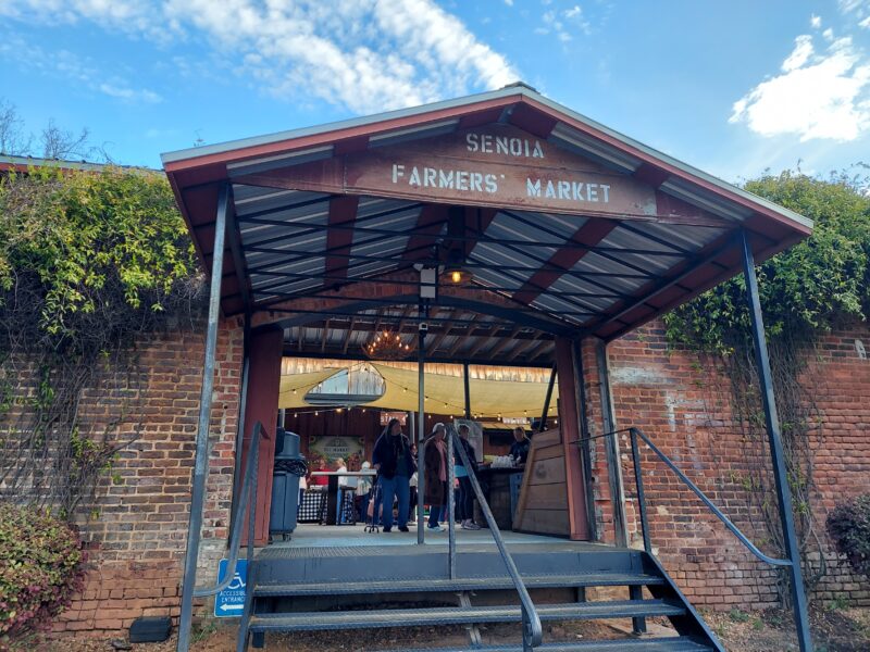 Entrance to the Senoia Farmers' Market in Senoia, GA.