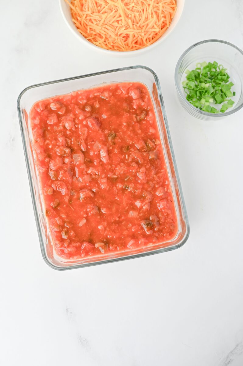 Add the second layer of salsa
