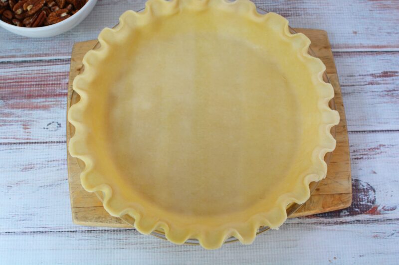 Fluting the refrigrated pie crust
