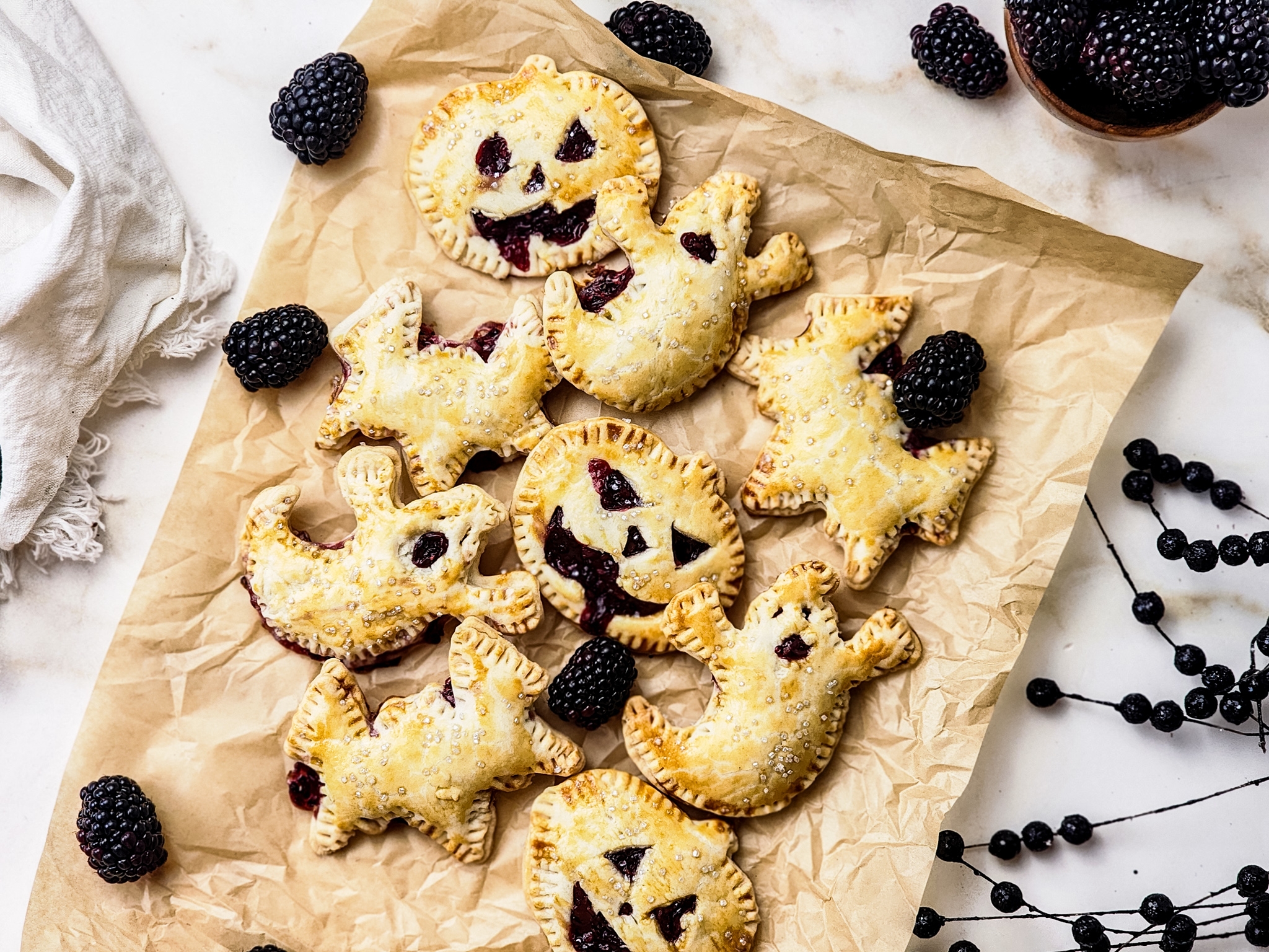 Halloween Hand Pies Recipe with Blackberry Filling