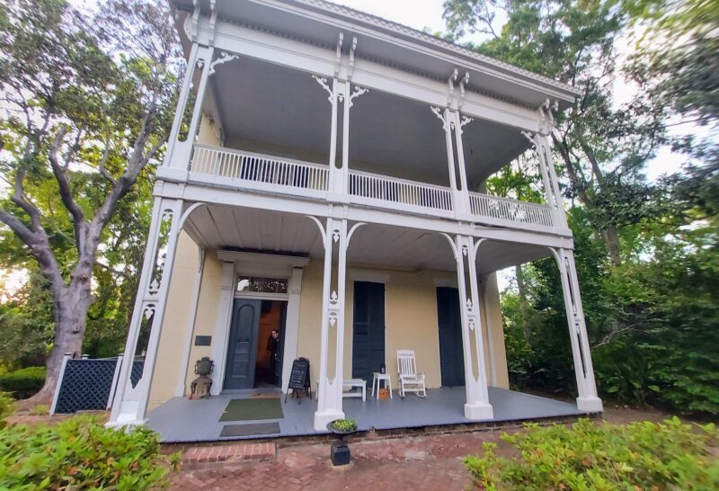 External view of McRaven, one of the oldest and allegedly most haunted homes in Vicksburg, Mississippi.