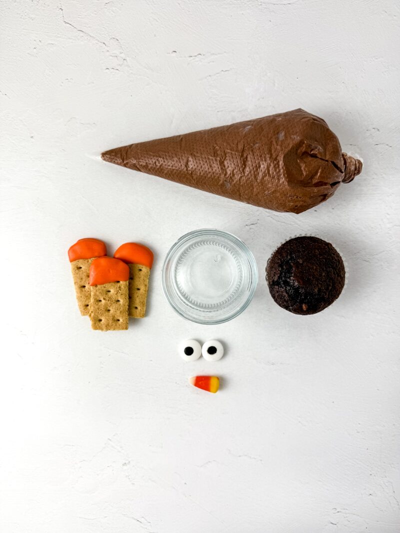 Prepped turkey decorating items